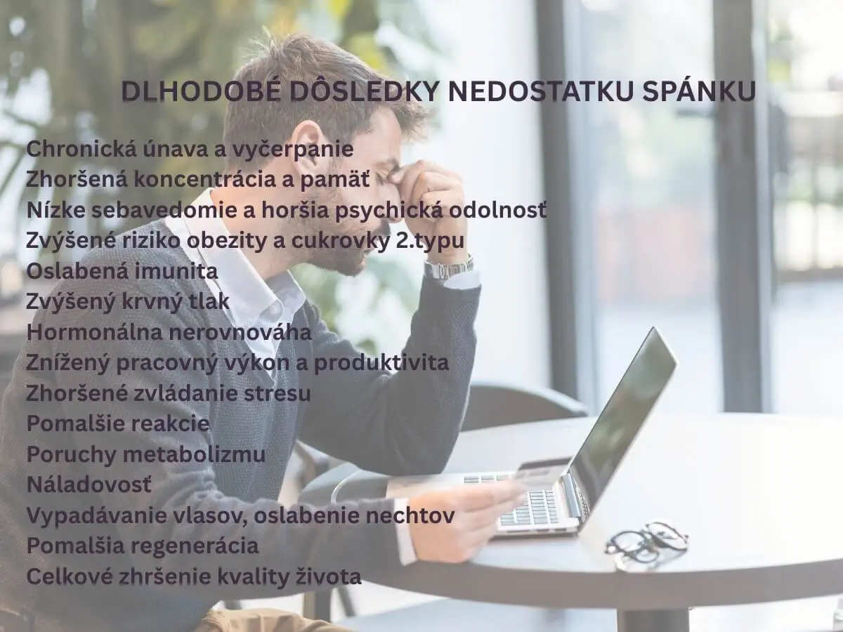 Príklady dlhodobých dôsledkov nedostatku spánku.