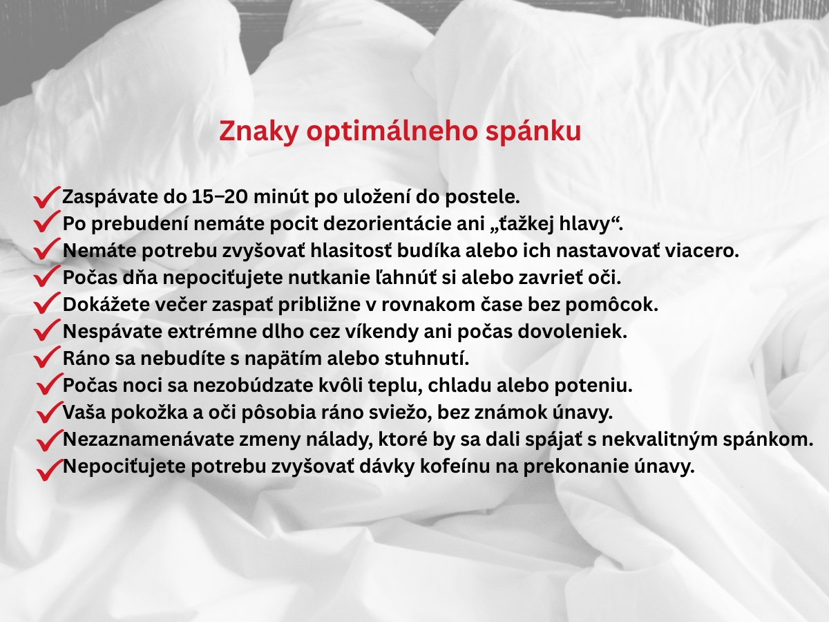 Znaky, že spíte optimálne.